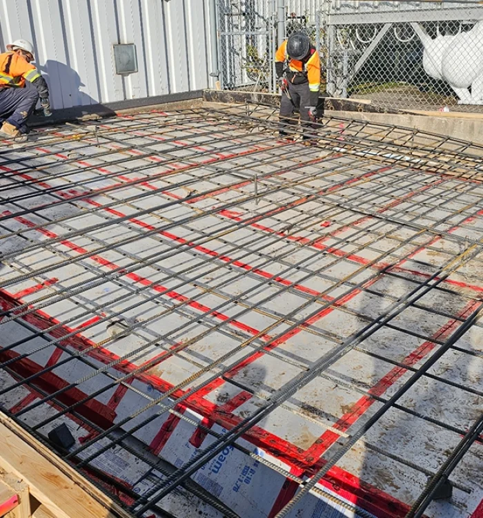 Industrial facility exterior concrete and access modifications in Cambridge